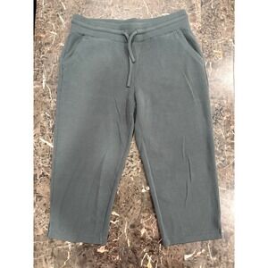 32 Degrees Cool Womens Crop Pants Medium Teal Blue Drawstring Jogger T2210777